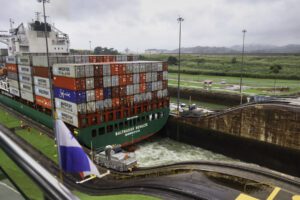Panama Canal cargo ship Balthasar Schulte-Monrovia successfully transits the Panama Canal.